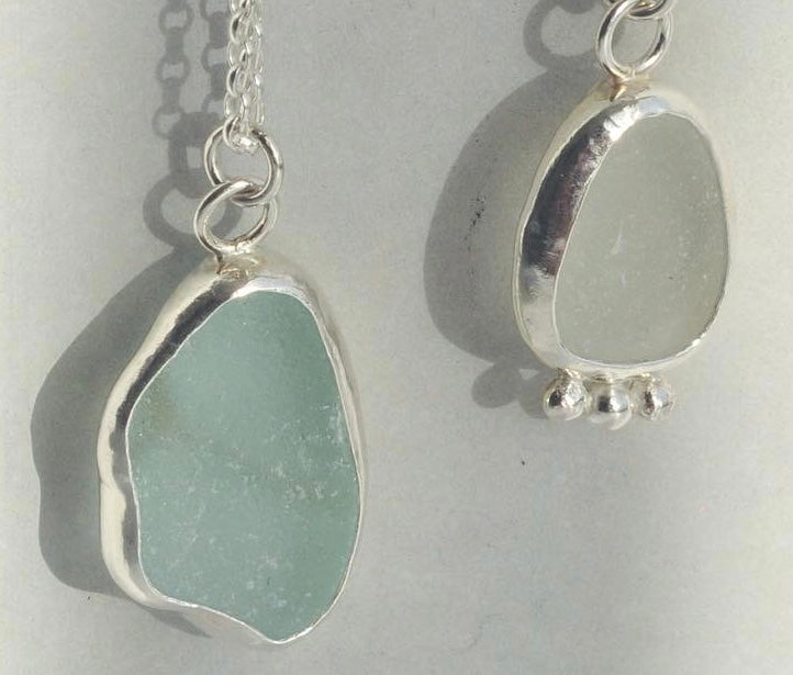 Silver Seaglass Necklace Workshop Saturday 25th January 2025 11am - 2pm