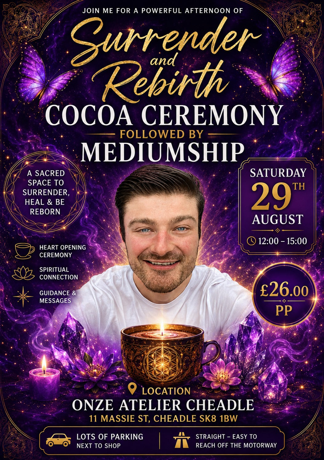 Cocoa Ceremony and Mediumship Workshop Saturday 29th August 12-3pm