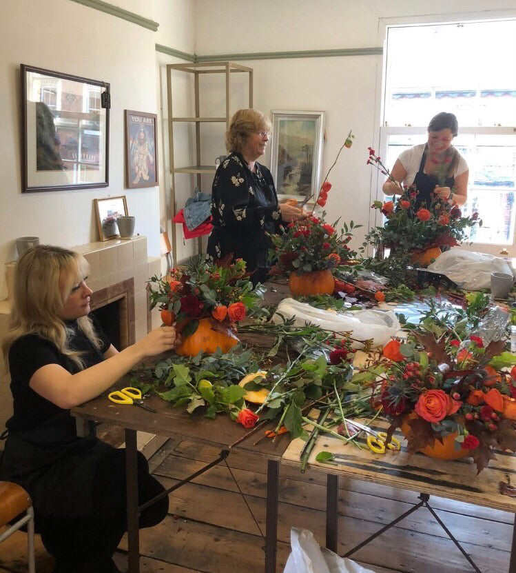 Floral Pumpkin Workshop with free child place Wednesday 28th October 12-2pm
