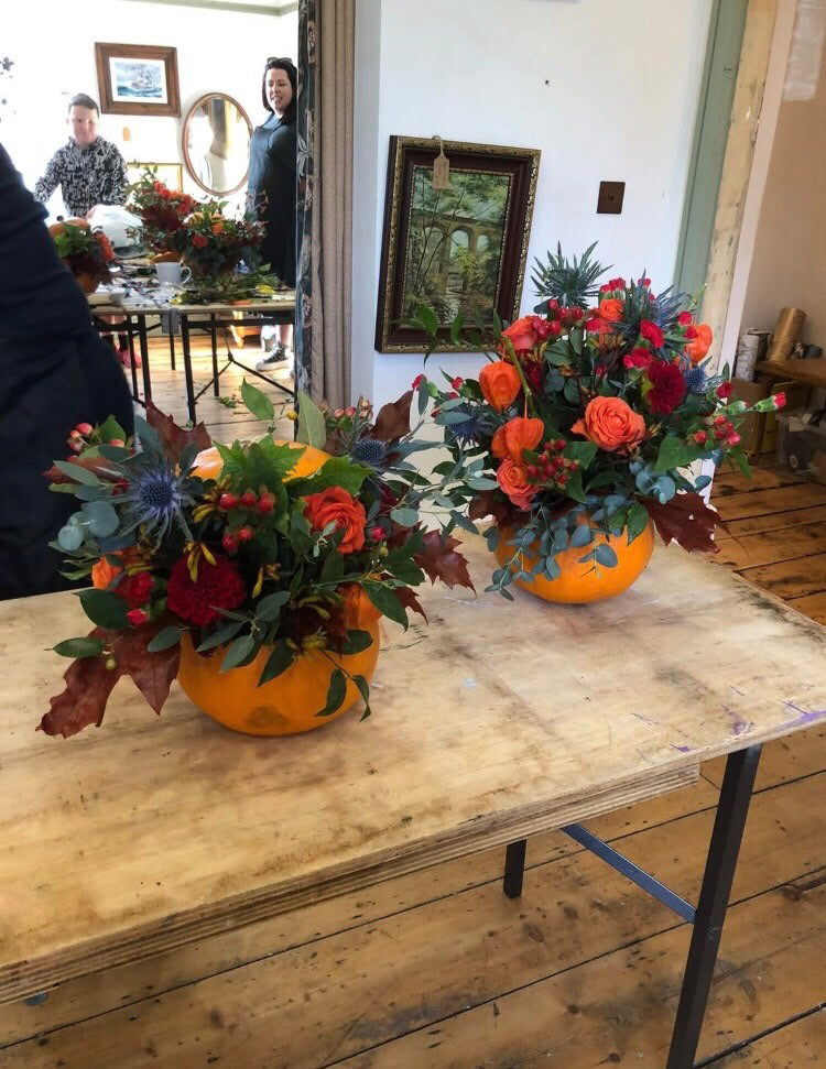 Floral Pumpkin Workshop with free child place Wednesday 28th October 12-2pm