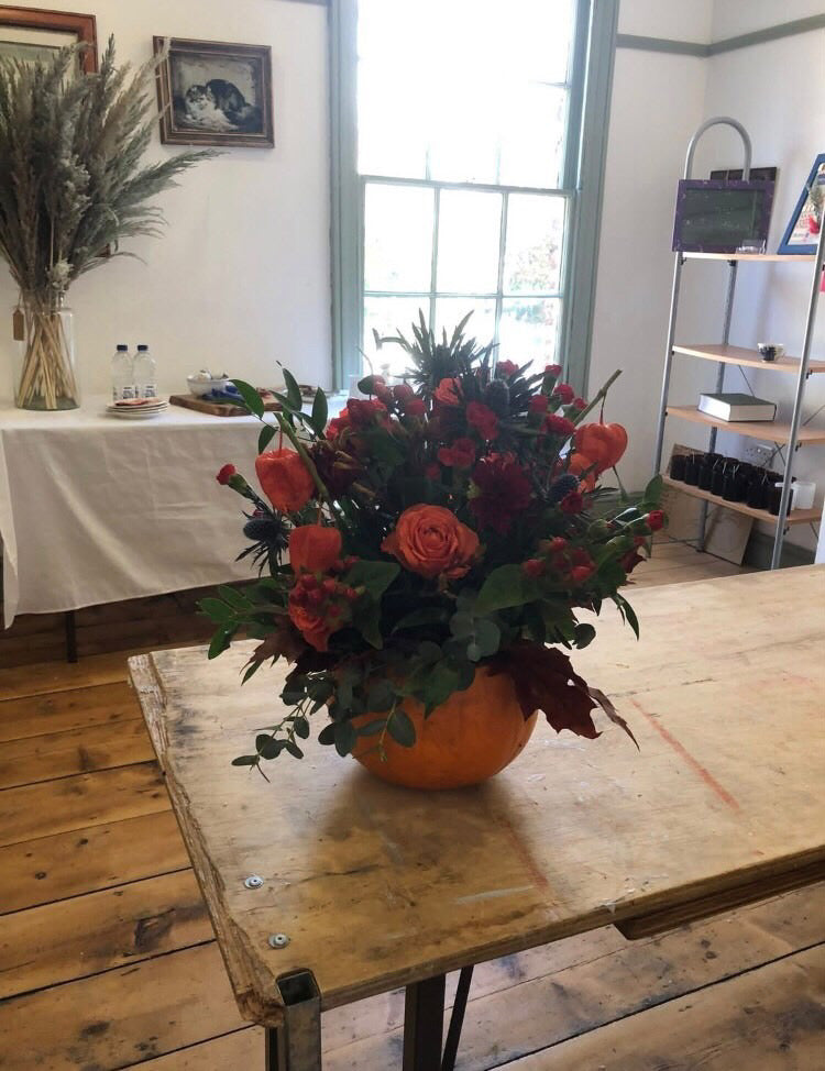 Floral Pumpkin Workshop with free child place Wednesday 28th October 12-2pm