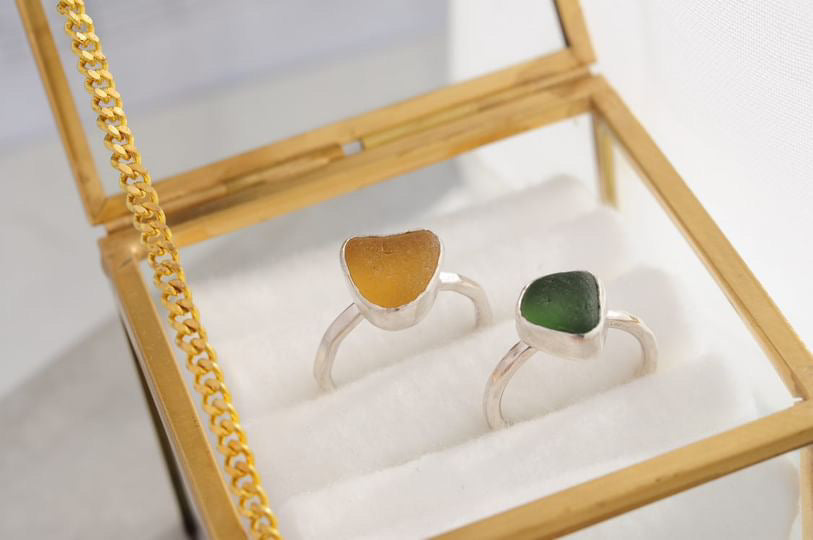 Silver Sea Glass Ring Workshop Saturday 18th July 11am - 3.30pm