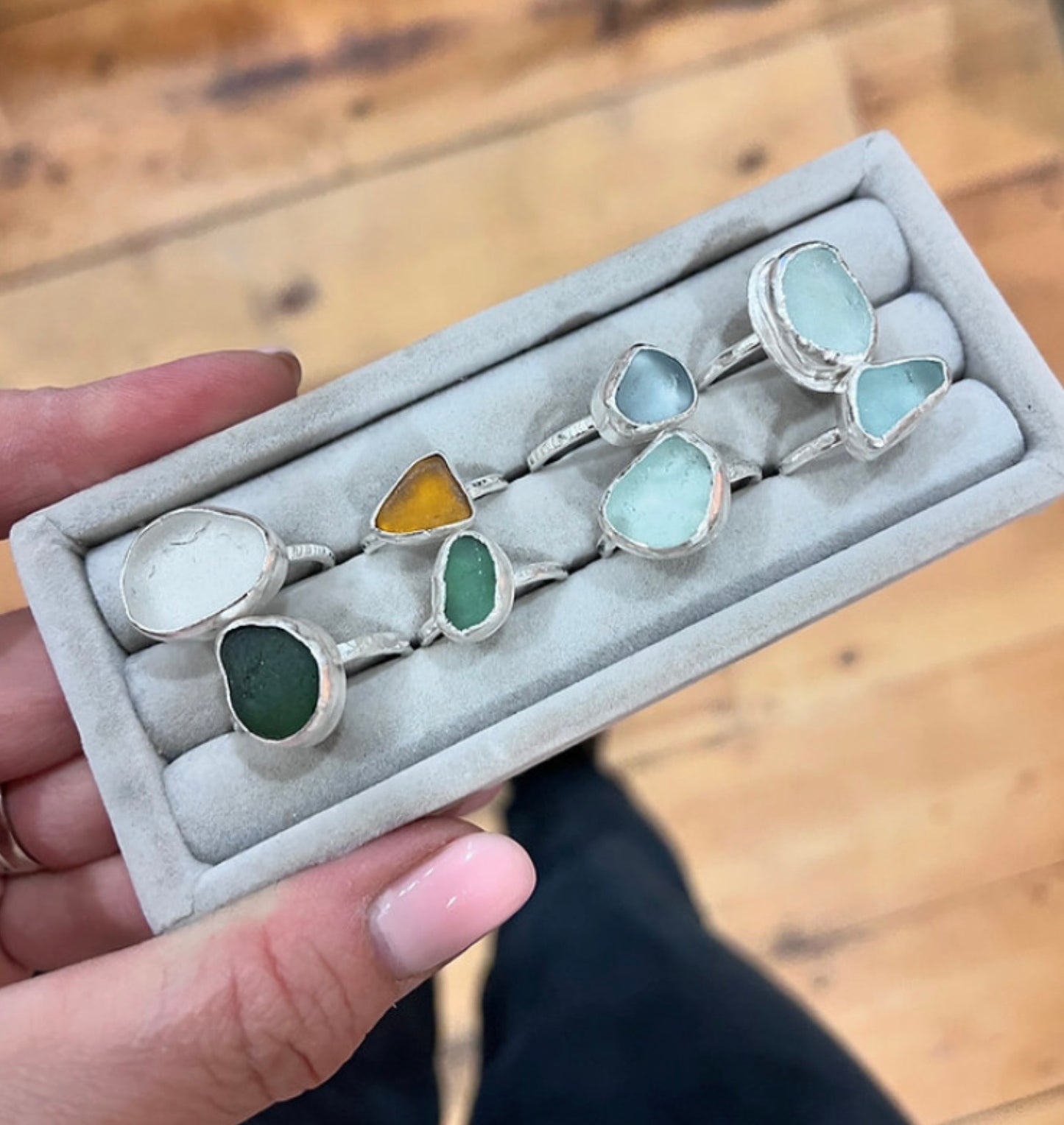 Silver Sea Glass Ring Workshop Saturday 18th July 11am - 3.30pm
