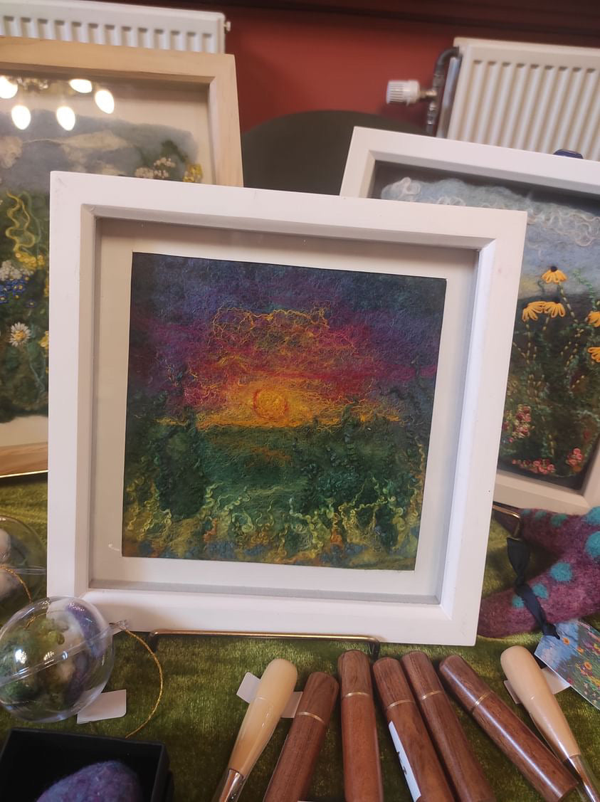 Needle Felting Landscape Workshop Saturday 14th September 11am - 1pm