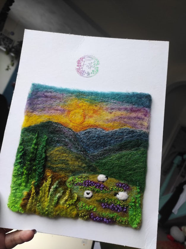 Needle Felting Landscape Workshop Saturday 14th September 11am - 1pm