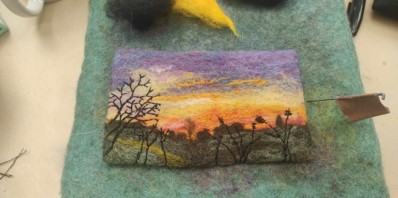 Needle Felting Landscape Workshop Saturday 14th September 11am - 1pm