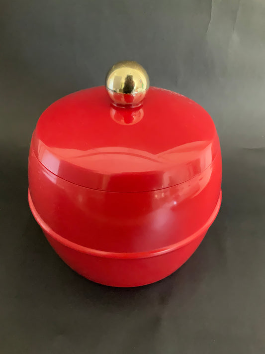 Vintage Red Insulex Ice Bucket