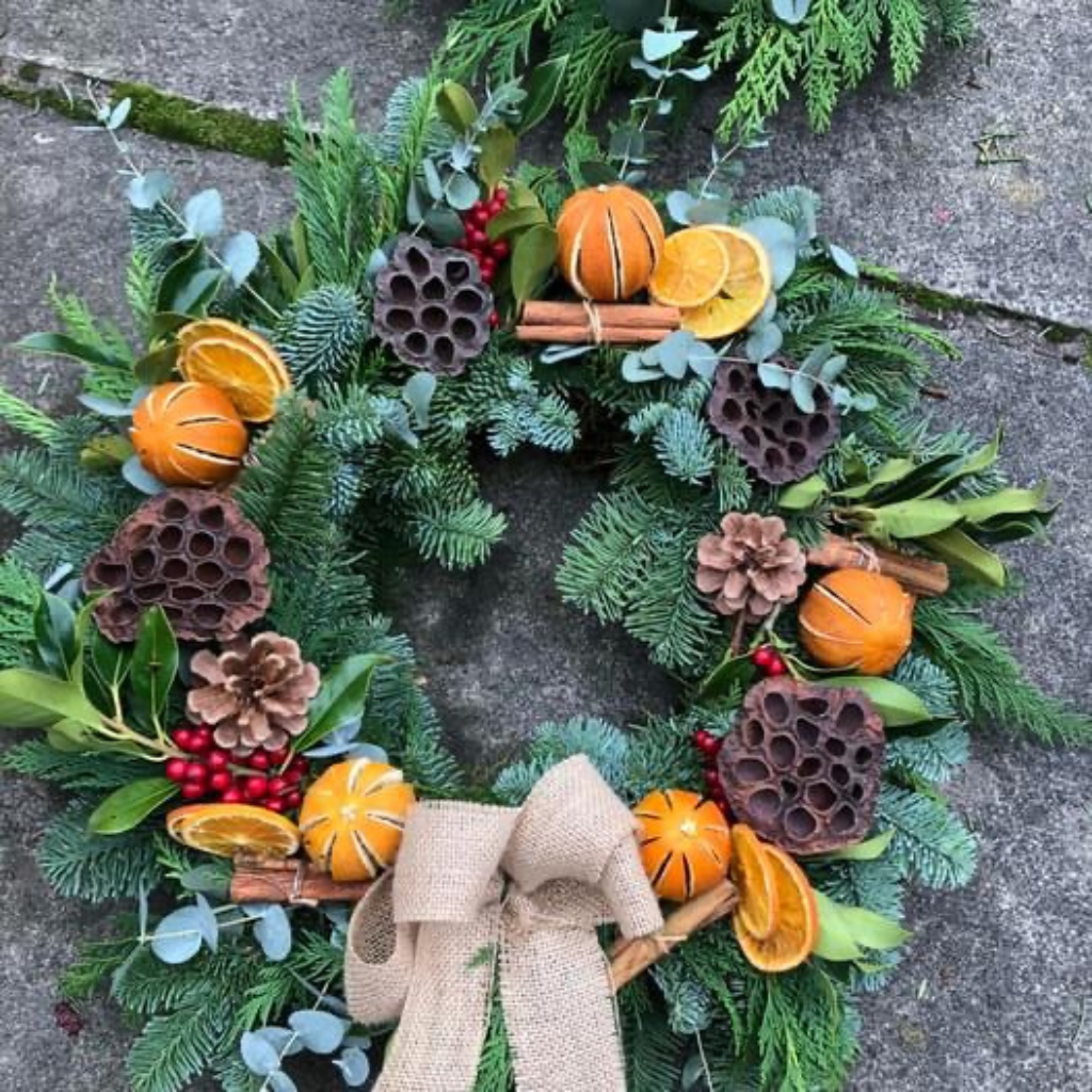 Christmas Wreath Workshop with Charcuterie Saturday 12th December 12-2pm