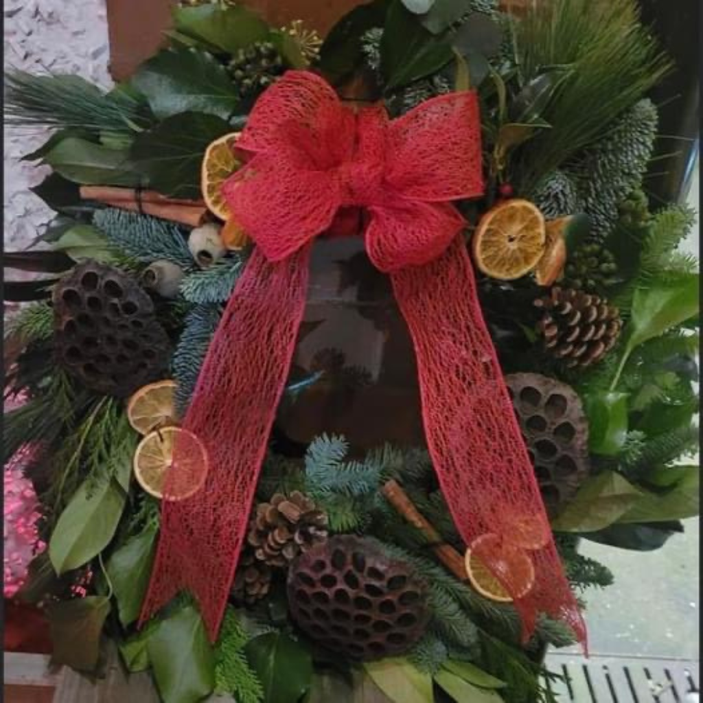 Christmas Wreath Workshop with Charcuterie Saturday 12th December 12-2pm