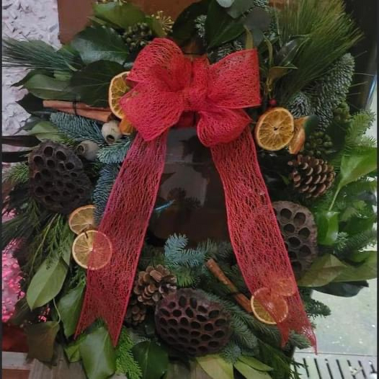Christmas Wreath Workshop with Charcuterie Saturday 12th December 12-2pm