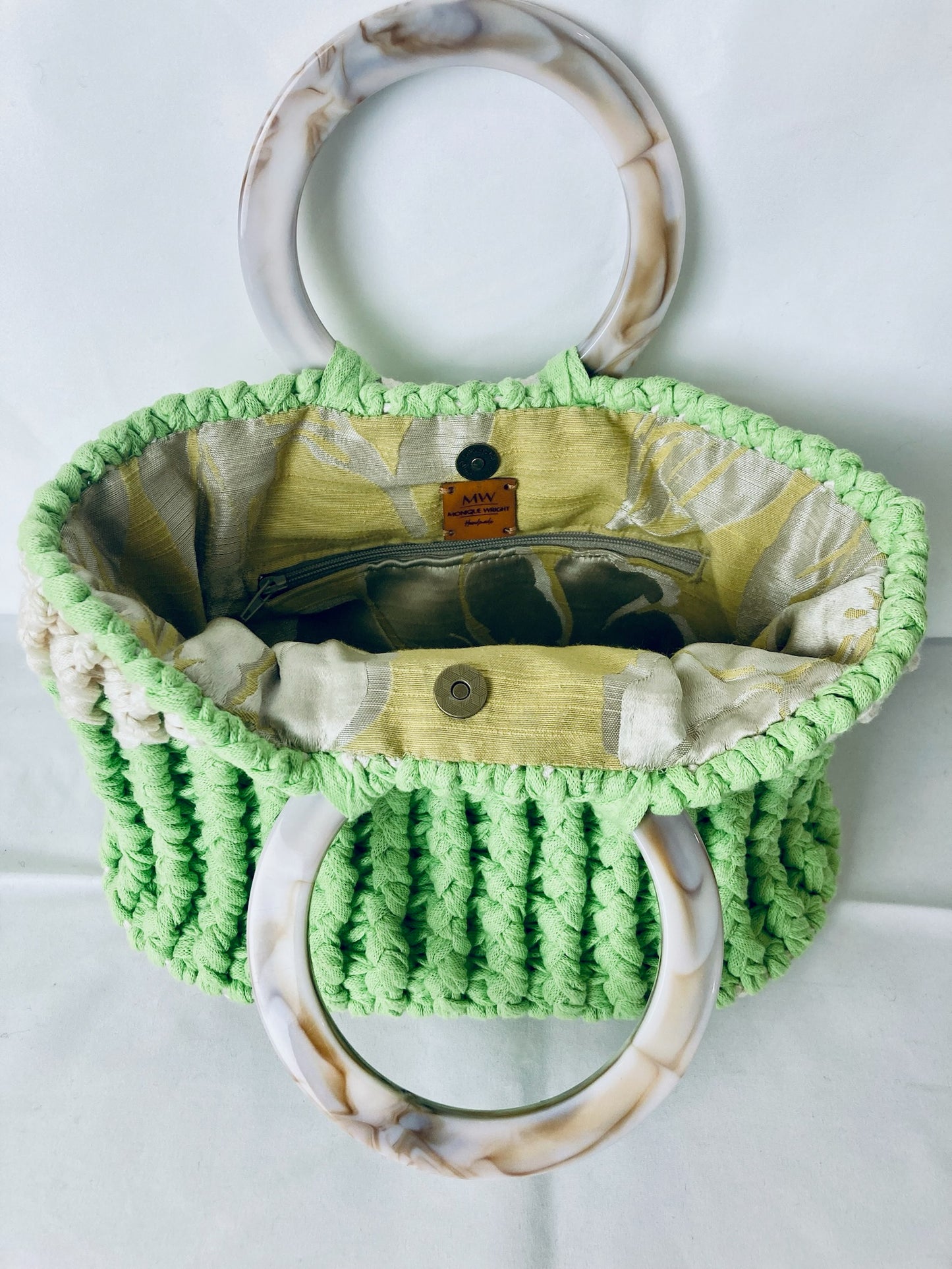 Verdâtre Crochet Tote: Handmade French Artisan Bag