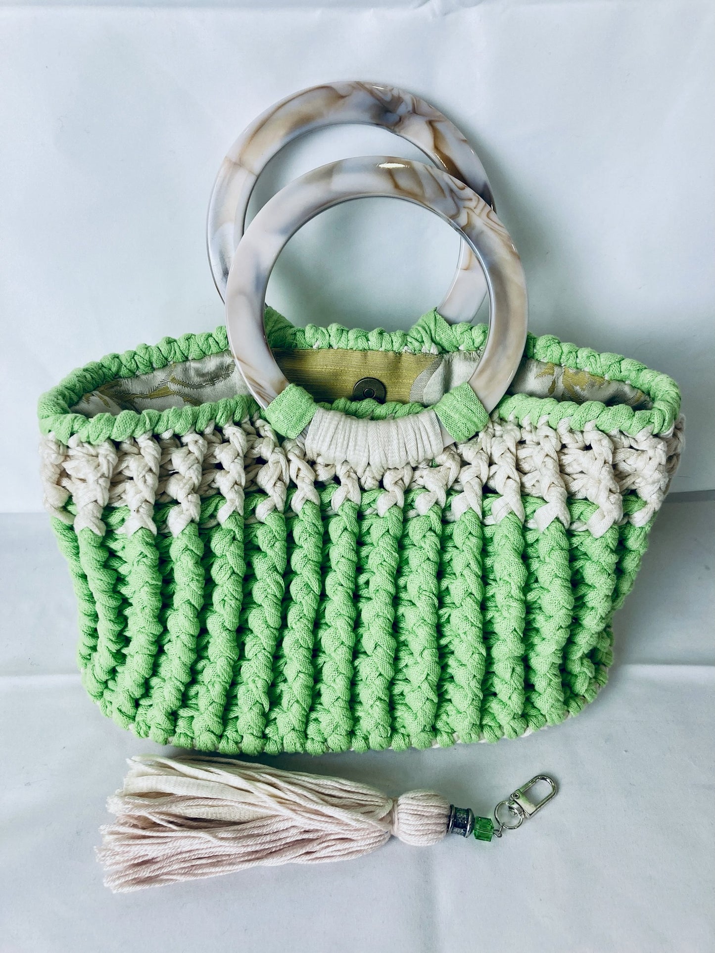 Verdâtre Crochet Tote: Handmade French Artisan Bag