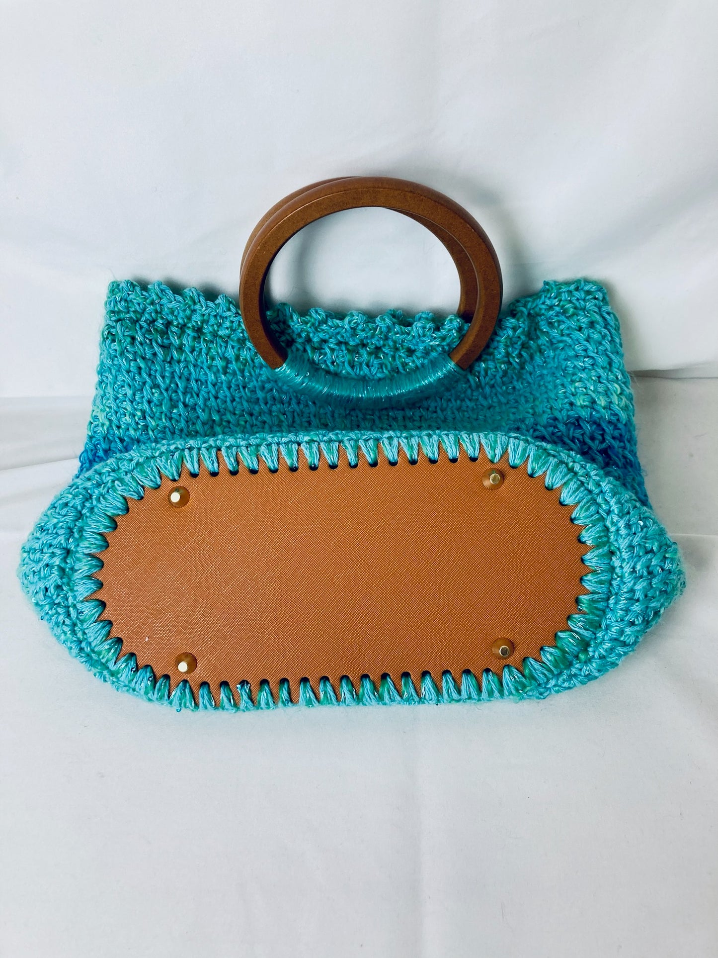 Ciel Français Tote: Handmade French Crochet Tote Bag in Blue