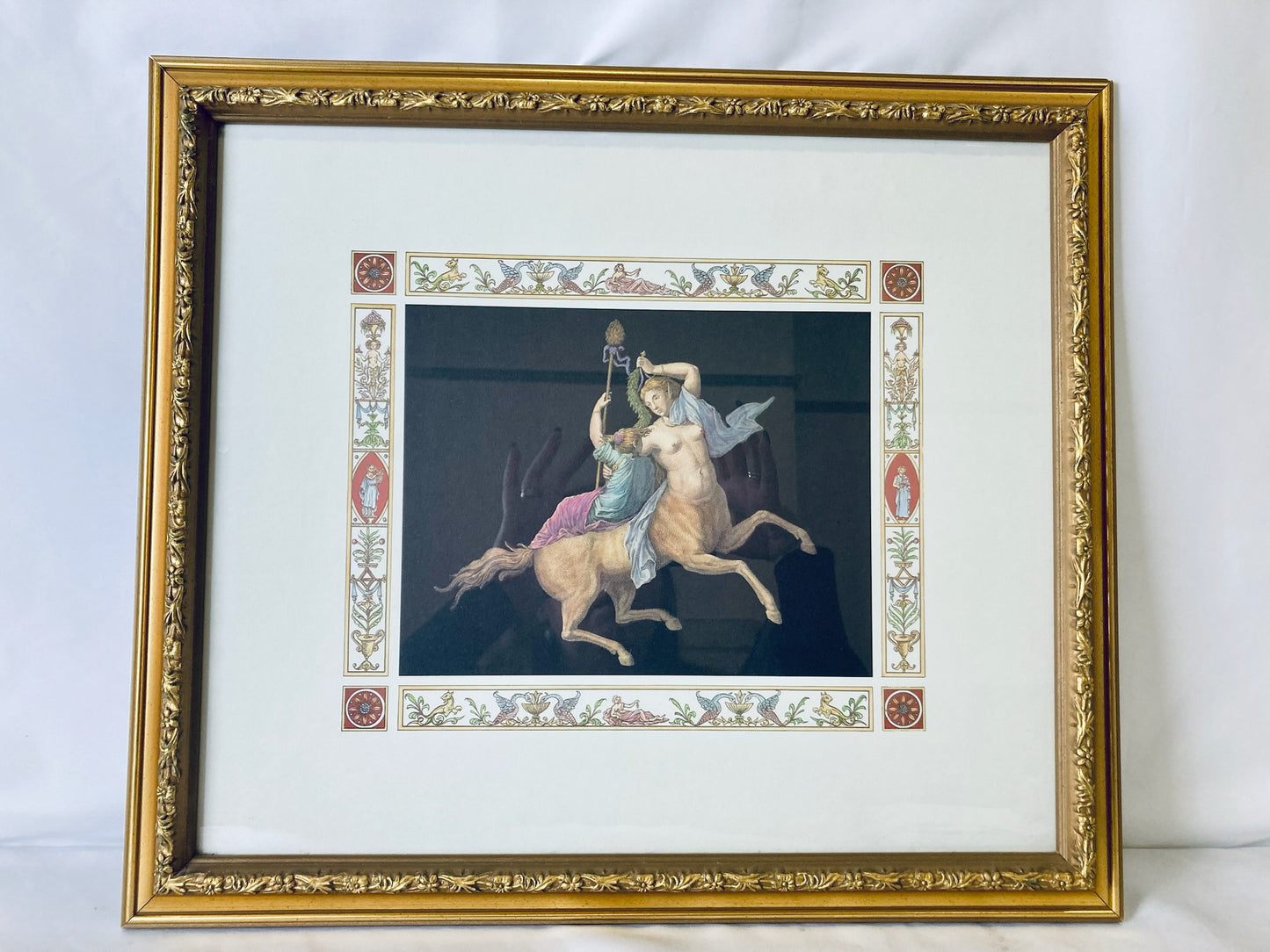 Vintage Centaur Print by Michelangelo Maestri: Framed Artwork