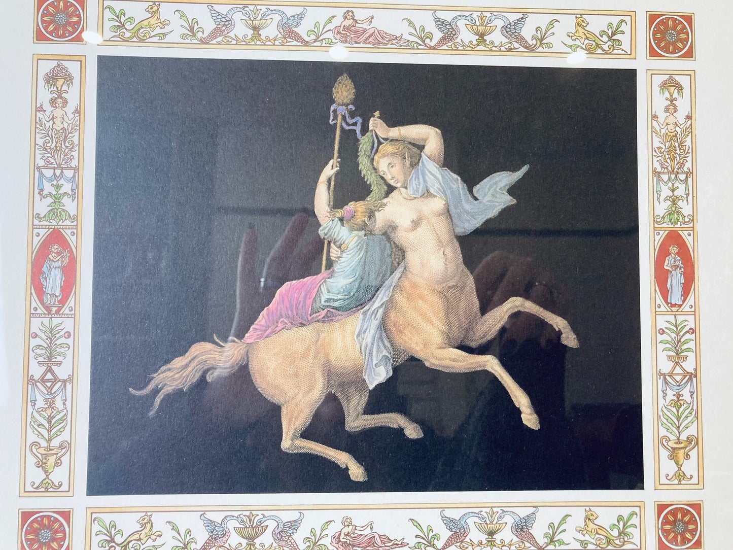 Vintage Centaur Print by Michelangelo Maestri: Framed Artwork