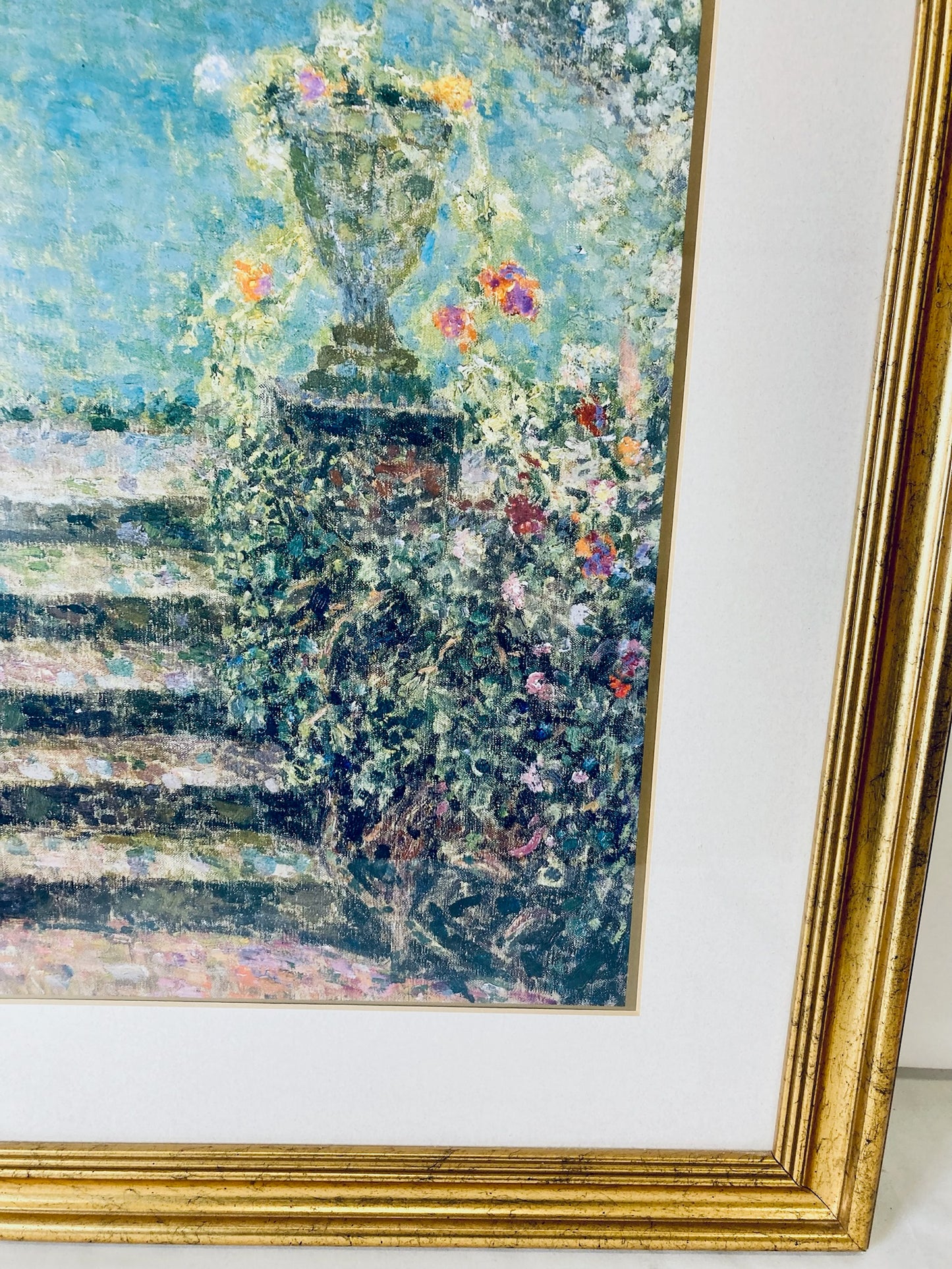 Garden Steps by Henri Le Sidaner - Large Framed Vintage Artwork