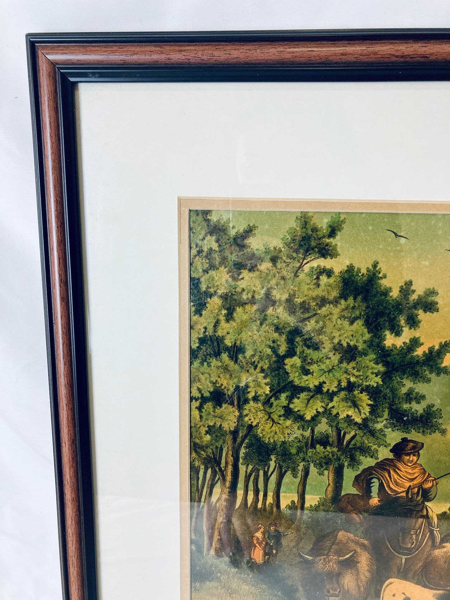 Vintage Countryside Picture: Large Framed Artwork